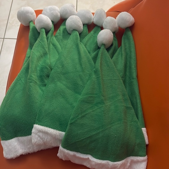 10 Green and white , Santa hat for Critmas - Picture 1 of 4